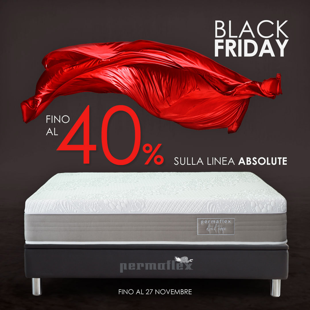 Black Friday -40% di sconto sulla Linea Absolute Centro Permaflex Calabria