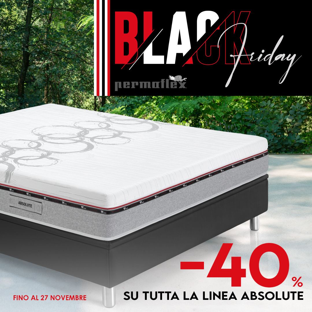 Black Friday -40% di sconto sulla Linea Absolute Centro Permaflex Calabria