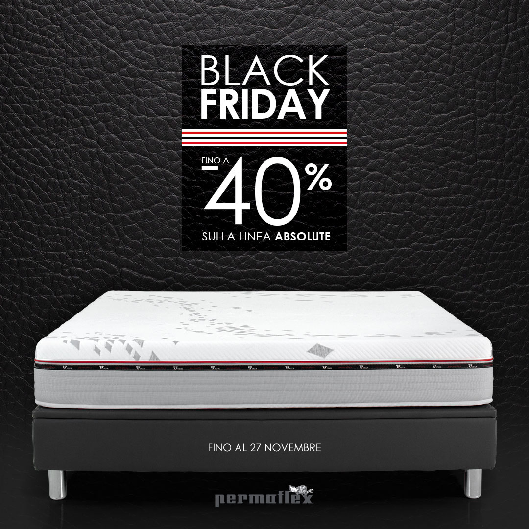 Black Friday -40% di sconto sulla Linea Absolute Centro Permaflex Calabria