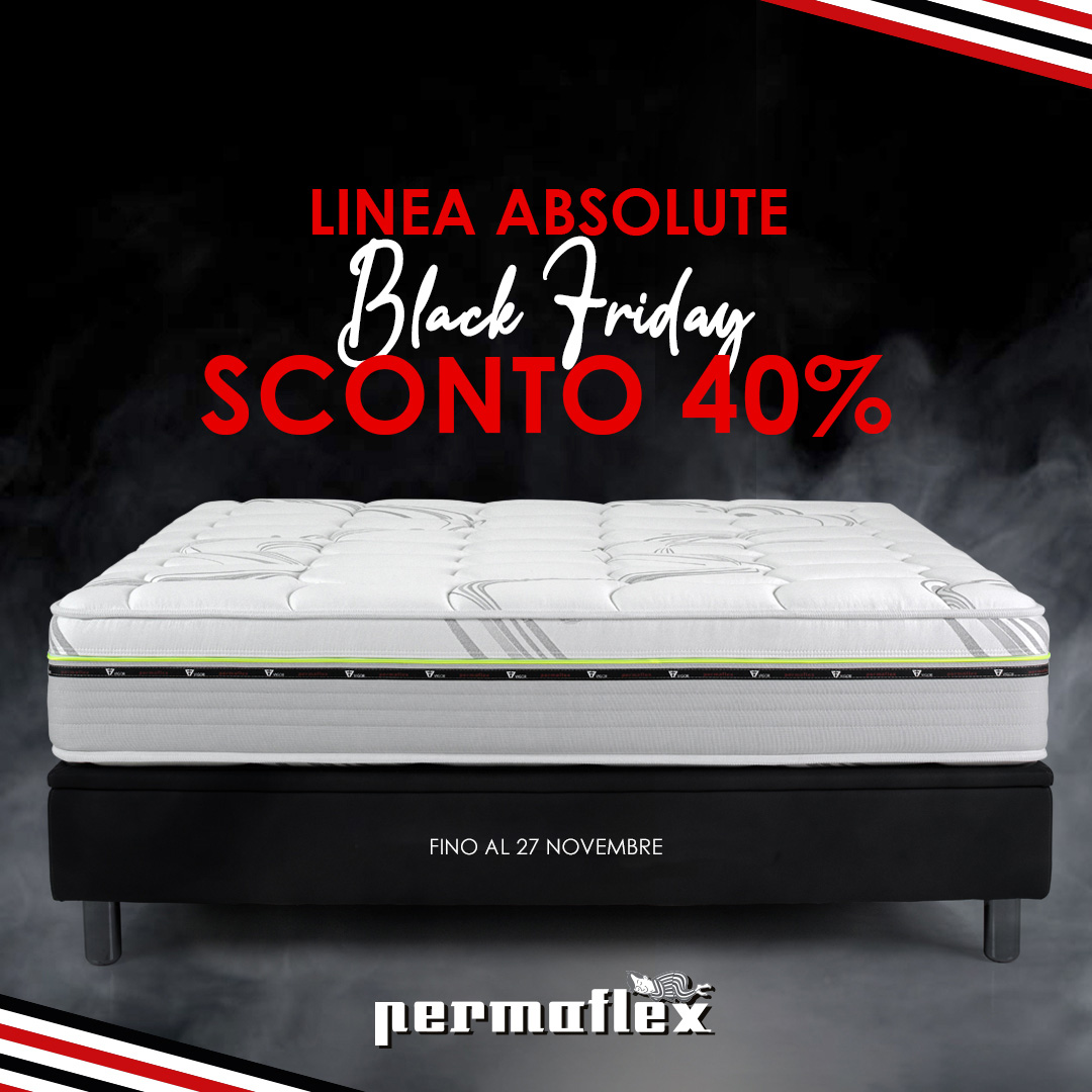 Black Friday -40% di sconto sulla Linea Absolute Centro Permaflex Calabria