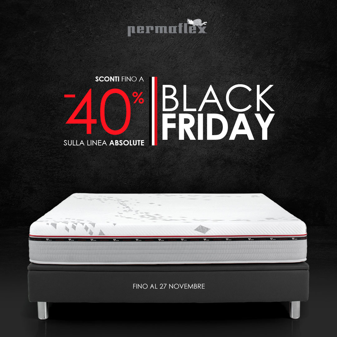 Black Friday -40% di sconto sulla Linea Absolute Centro Permaflex Calabria