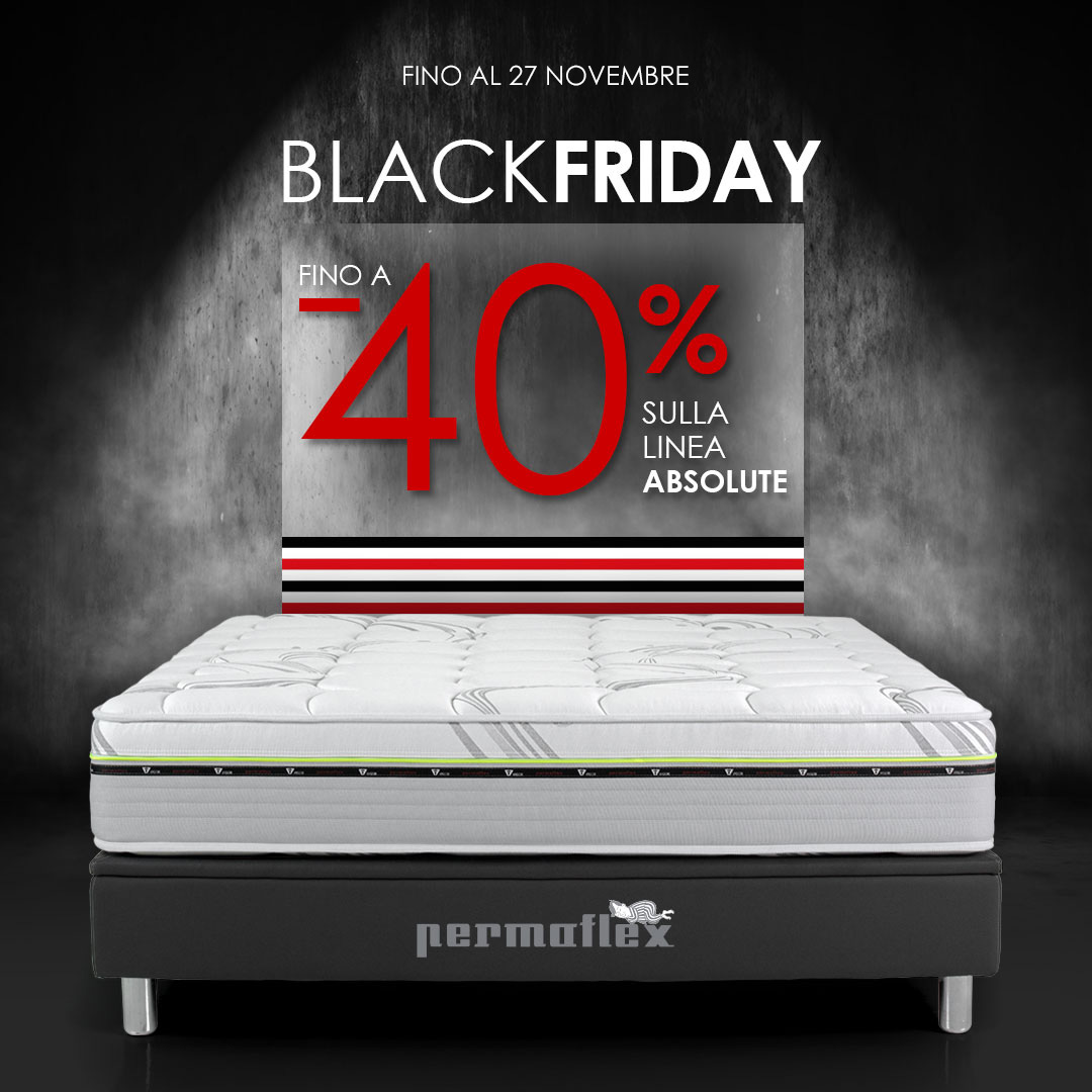 Black Friday -40% di sconto sulla Linea Absolute Centro Permaflex Calabria